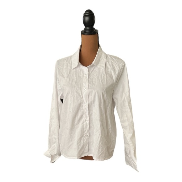 Thorn & Fable White Button Down Shirt Size Small #B92 - Picture 1 of 4
